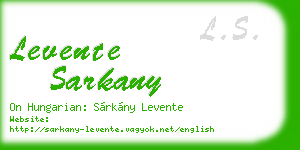 levente sarkany business card